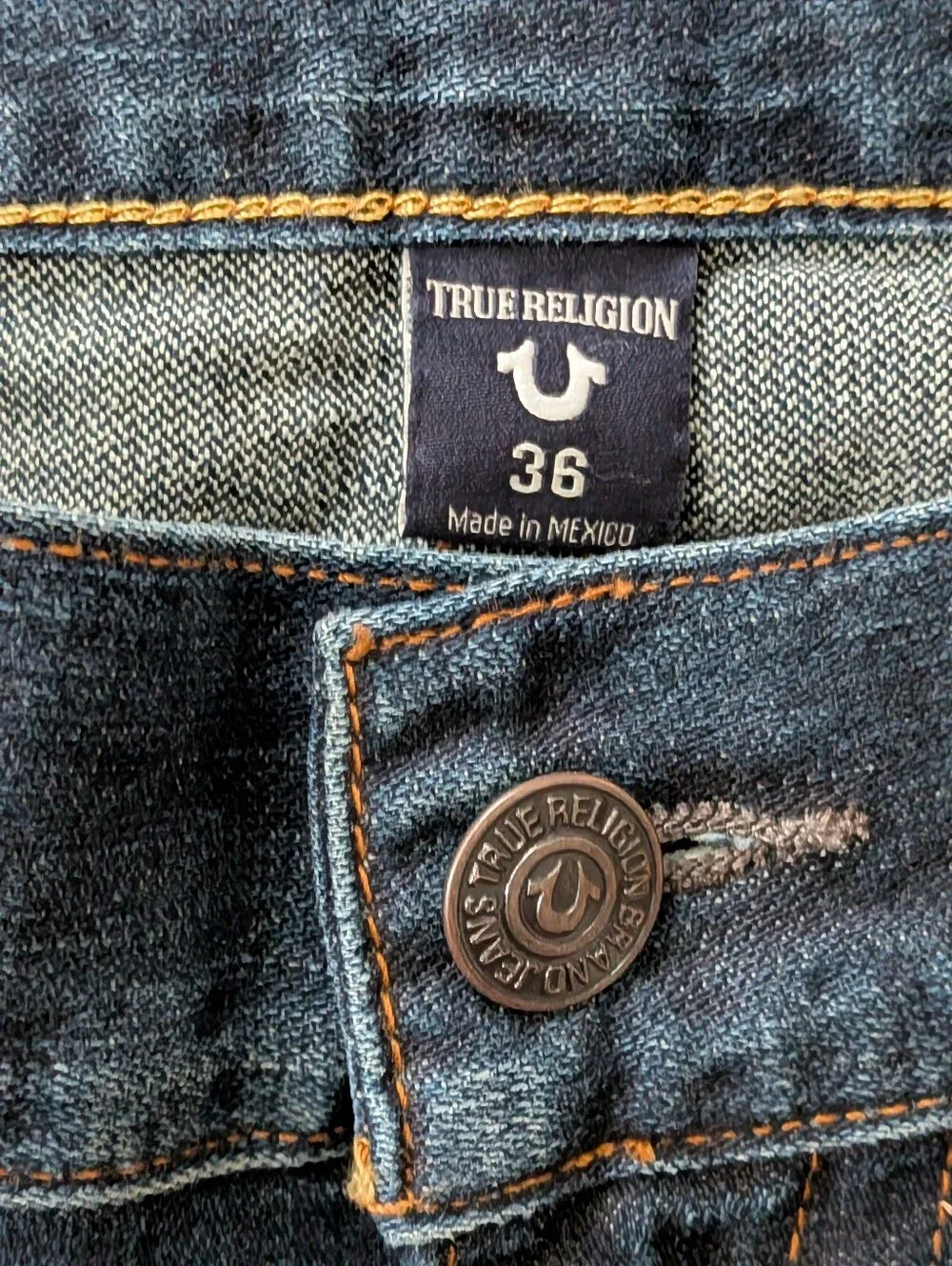 True Religion Jeans Men's 36 Geno Relaxed Slim No Flap Single End NWT